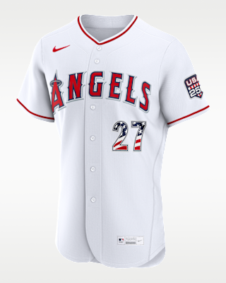 LosAngeles Angels mike trout ユニフォーム Mike Trout Los Angeles Angels USA 250 Men's Nike MLB Authentic